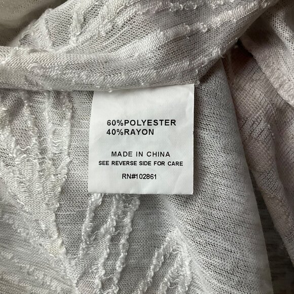 Adore Large Kimono Poncho Shawl Blue Beige Coastal Burn Out Velvet Boho - Picture 8 of 12